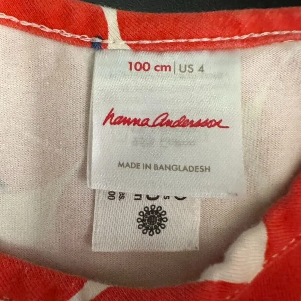 Hanna Andersson Dress & Floral Pants‎ Bundle Girls 100/ 4US Orange Pink Floral